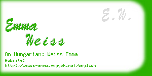 emma weiss business card